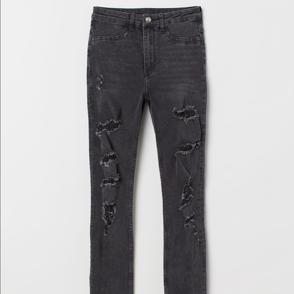 H&M Denim - Washed Grey Skinny Jeans